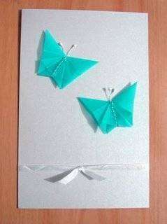 Diseño de tarjetas con figuras de origami